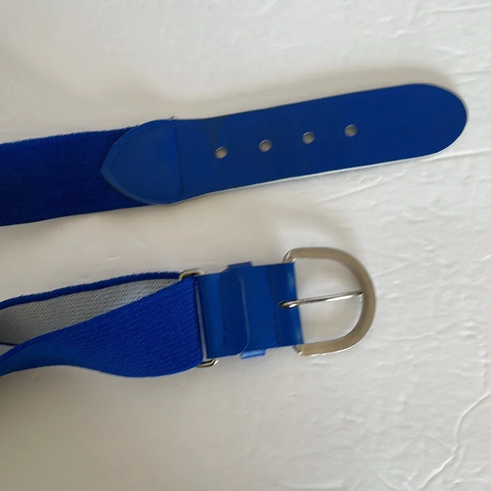 Youth baseball royal blue elastic belt